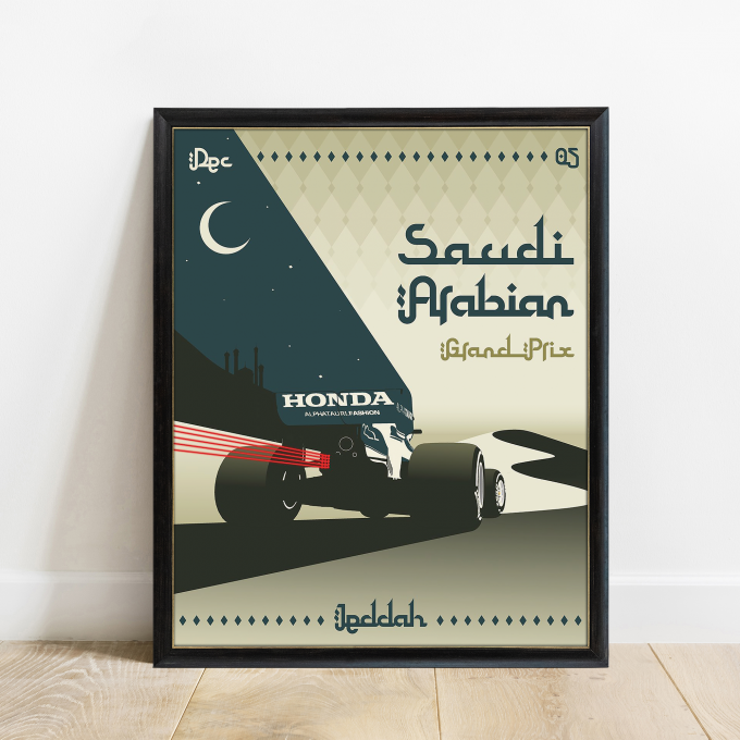 Saudi Arabia 2021 Alpha Tauri F1 Poster