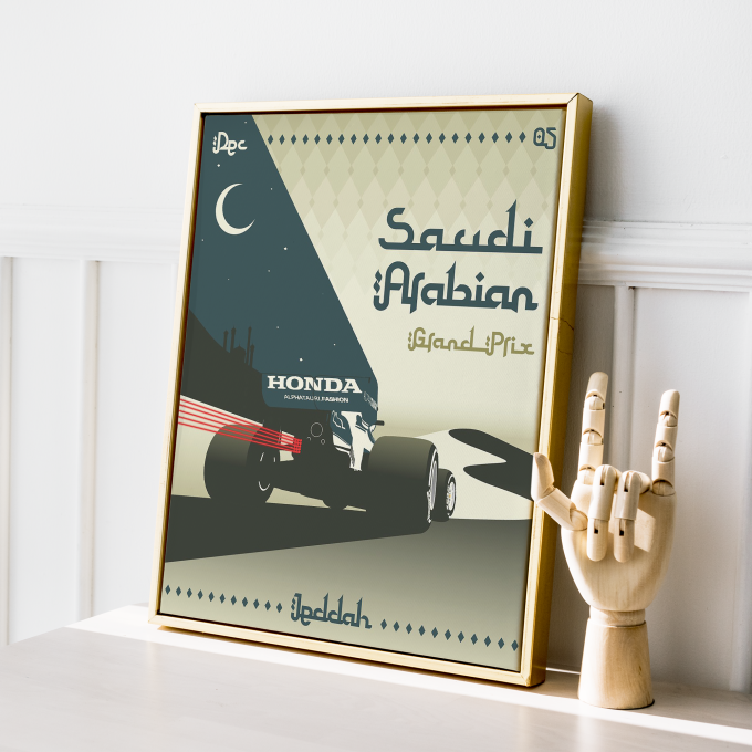Saudi Arabia 2021 Alpha Tauri F1 Poster