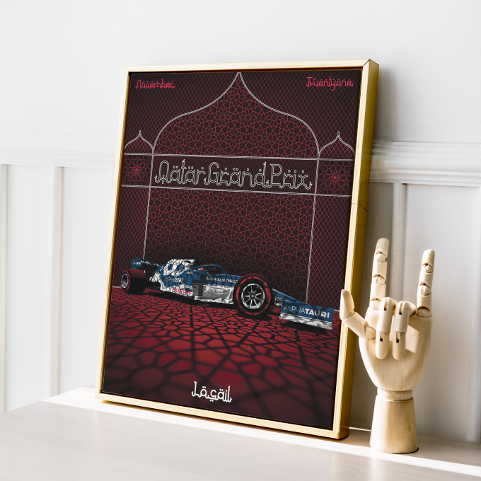 Qatar 2021 Alpha Tauri F1 Poster