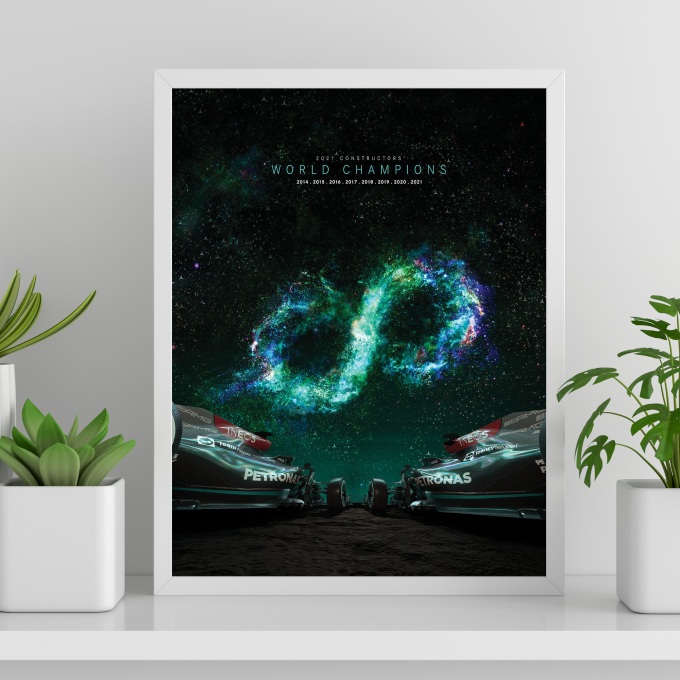 2021 Mercedes Champions F1 Poster