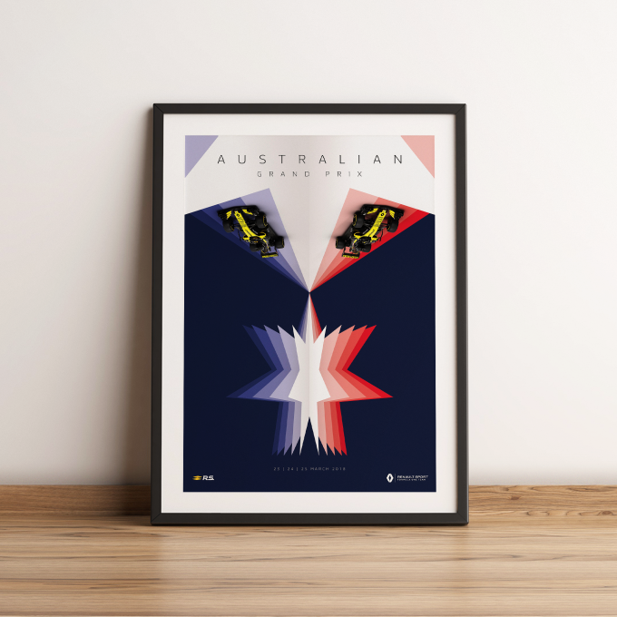 Australia 2018 Renault F1 Poster