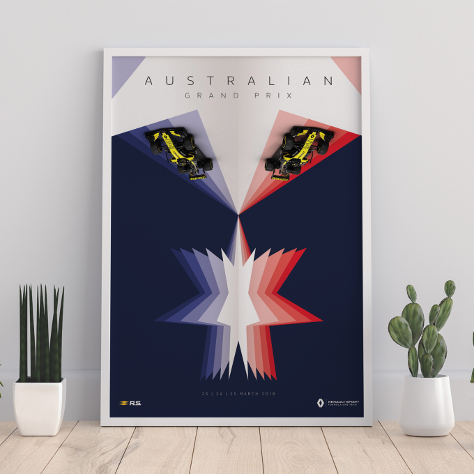 Australia 2018 Renault F1 Poster