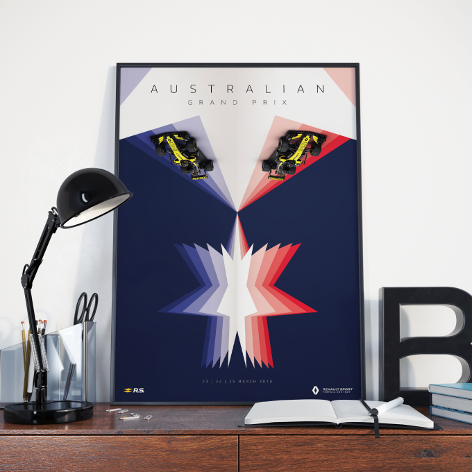 Australia 2018 Renault F1 Poster