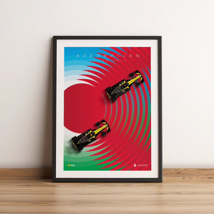 Azerbaijan 2018 Renault F1 Poster