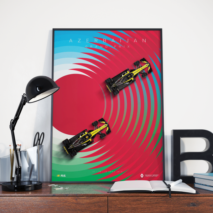 Azerbaijan 2018 Renault F1 Poster