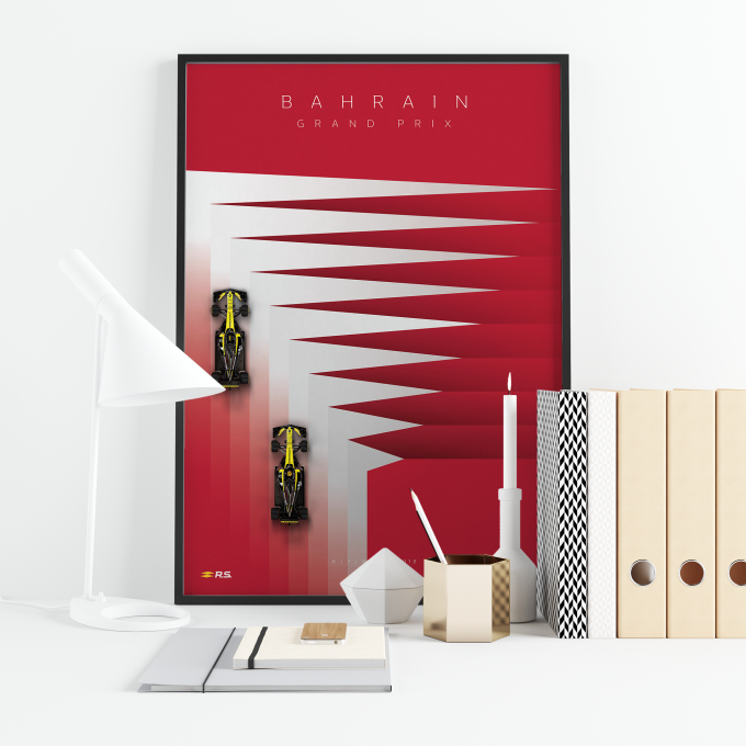 Bahrain 2018 Renault F1 Poster