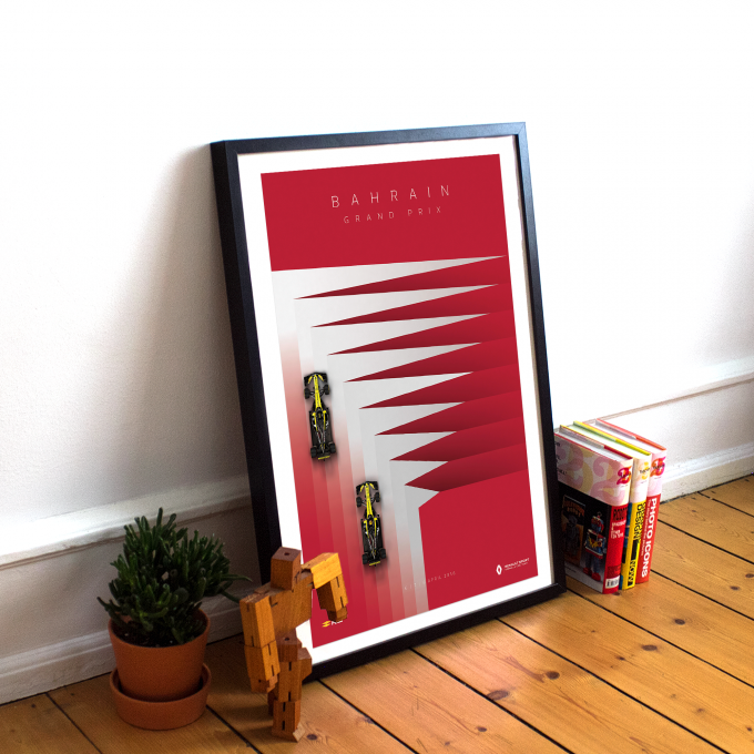 Bahrain 2018 Renault F1 Poster