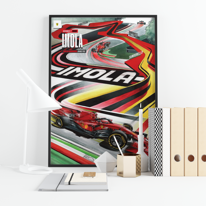 Italy 2020 Ferrari F1 Poster
