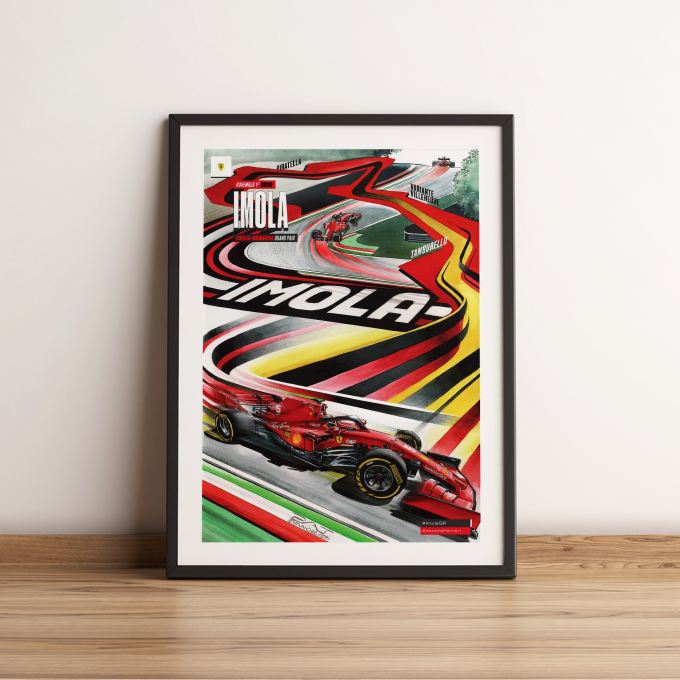 Italy 2020 Ferrari F1 Poster