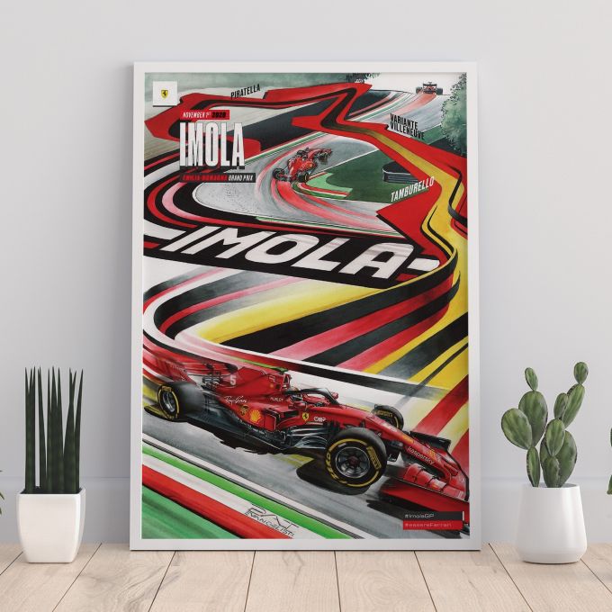 Italy 2020 Ferrari F1 Poster