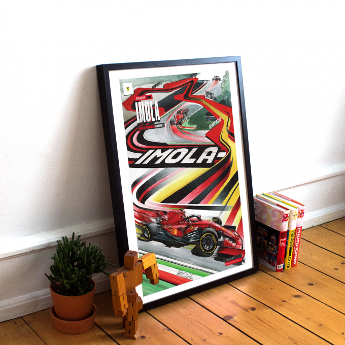 Italy 2020 Ferrari F1 Poster