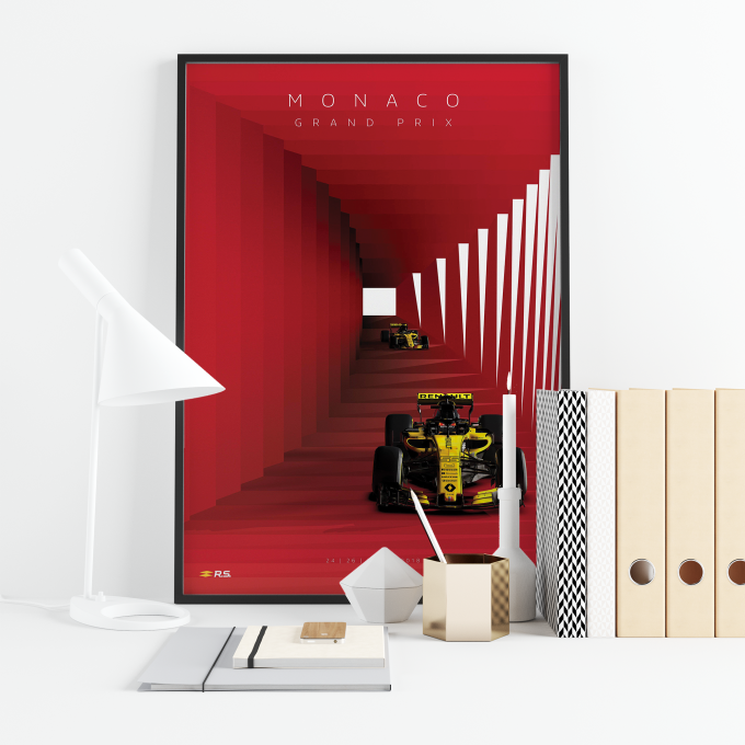 Monaco 2018 Renault F1 Poster