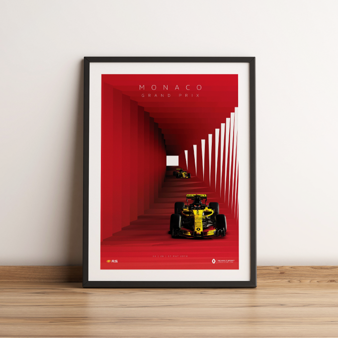 Monaco 2018 Renault F1 Poster