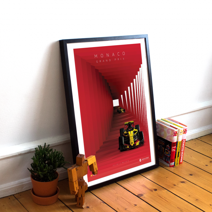 Monaco 2018 Renault F1 Poster