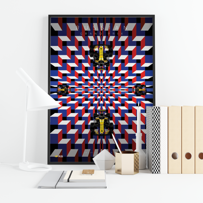 Russia 2018 Renault F1 Poster