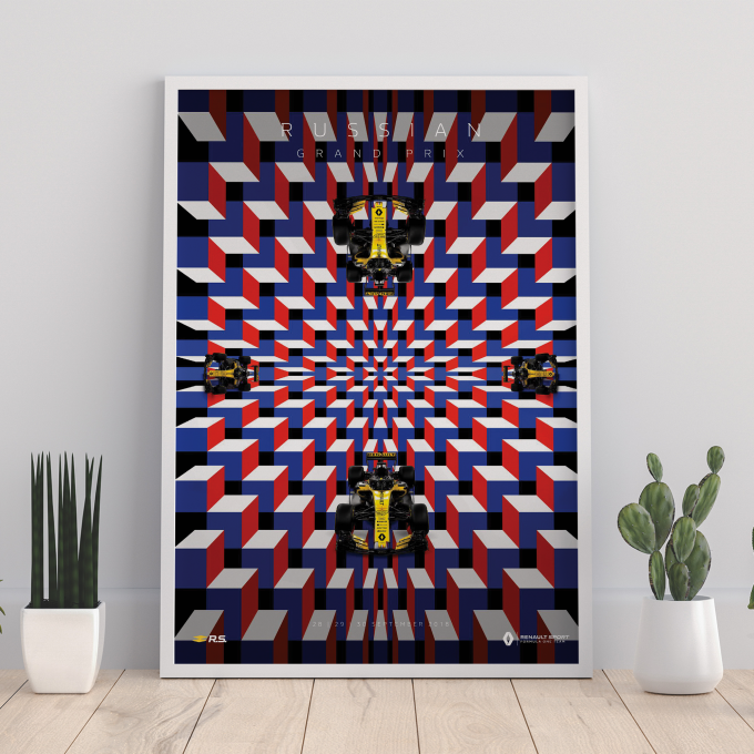Russia 2018 Renault F1 Poster