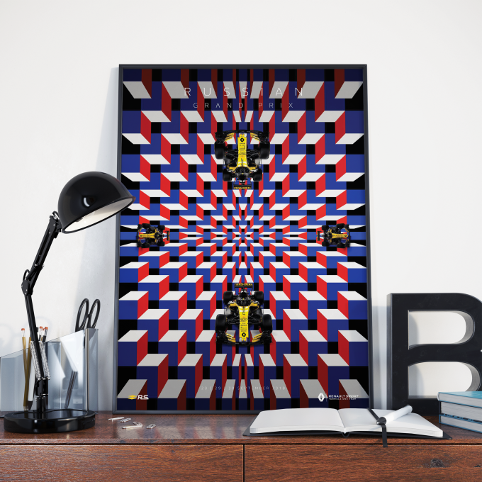 Russia 2018 Renault F1 Poster