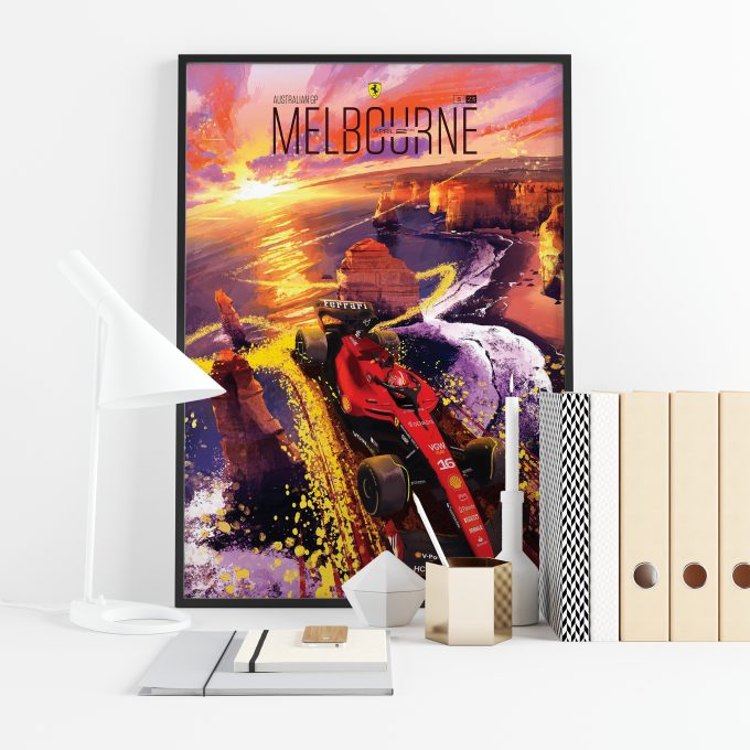 Australia 2023 Ferrari F1 Poster