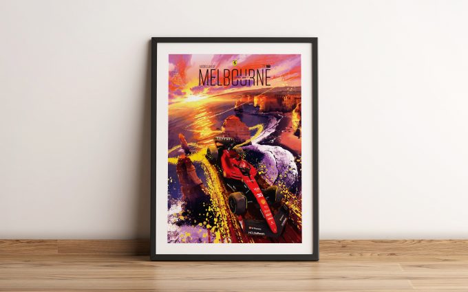 Australia 2023 Ferrari F1 Poster