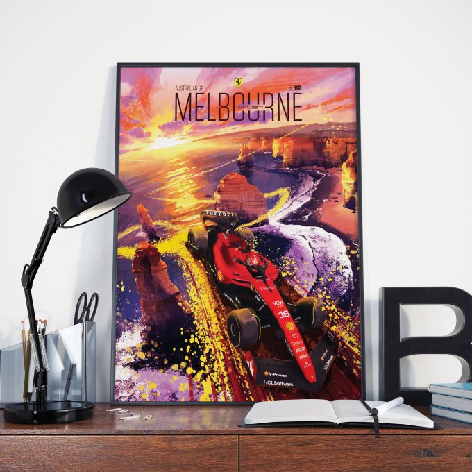Australia 2023 Ferrari F1 Poster