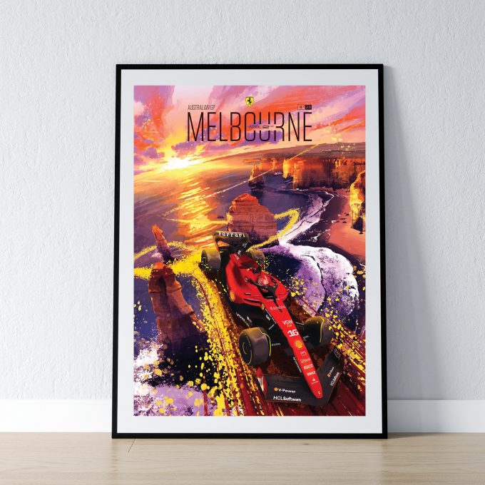 Australia 2023 Ferrari F1 Poster