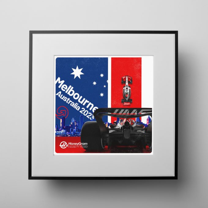 Australia 2023 Haas F1 Poster