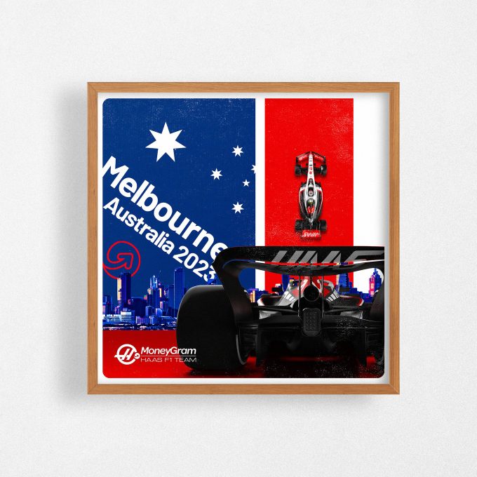 Australia 2023 Haas F1 Poster