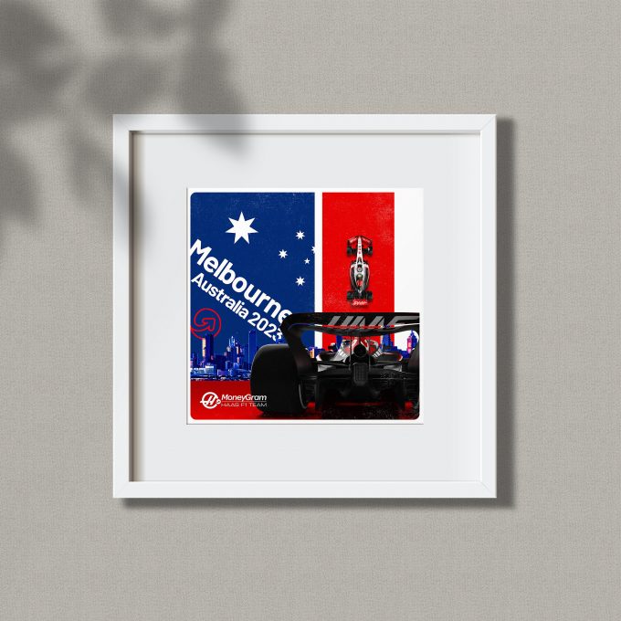 Australia 2023 Haas F1 Poster