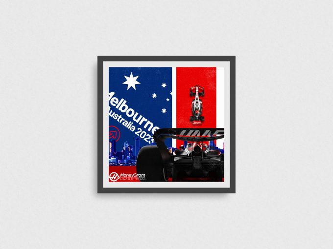 Australia 2023 Haas F1 Poster