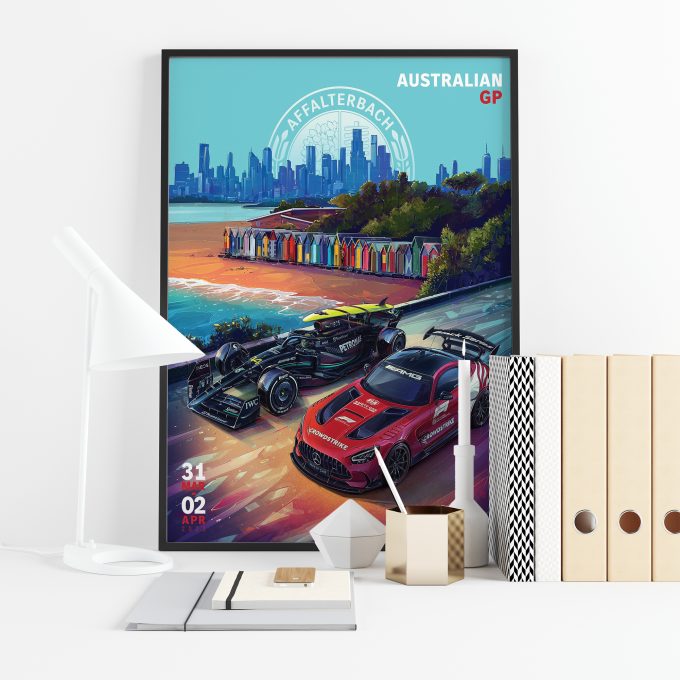 Australia 2023 Mercedes F1 Poster