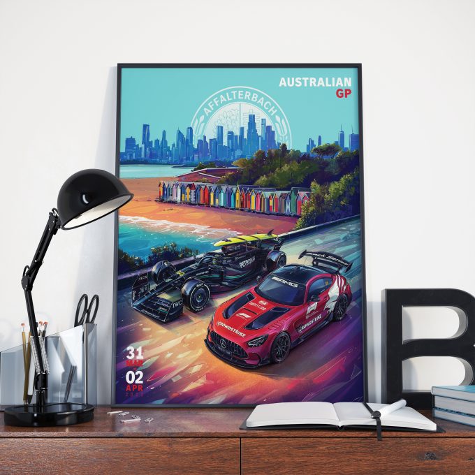 Australia 2023 Mercedes F1 Poster