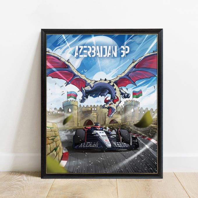 Azerbaijan 2023 Alpha Tauri F1 Poster