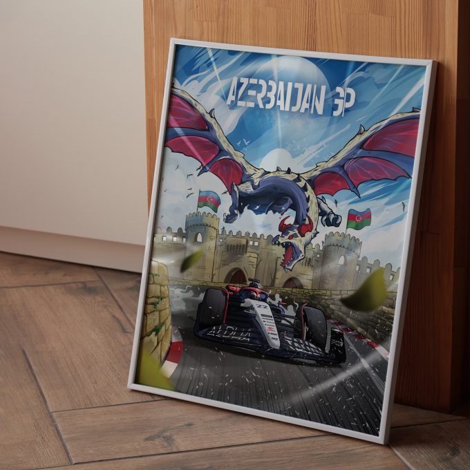 Azerbaijan 2023 Alpha Tauri F1 Poster