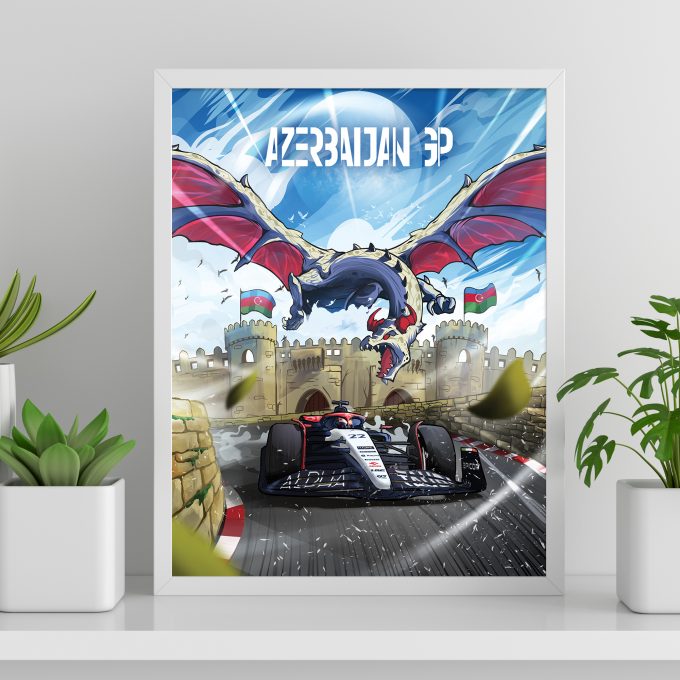 Azerbaijan 2023 Alpha Tauri F1 Poster