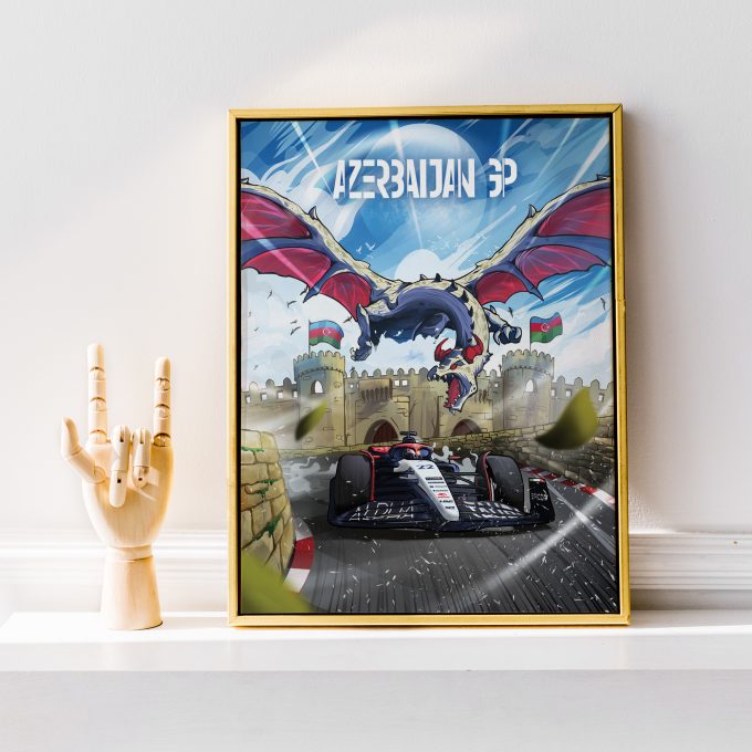 Azerbaijan 2023 Alpha Tauri F1 Poster