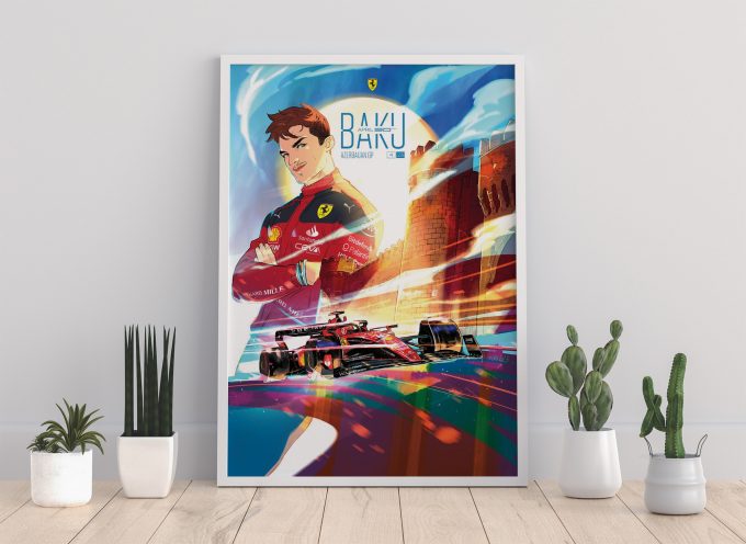 Azerbaijan 2023 Ferrari F1 Poster