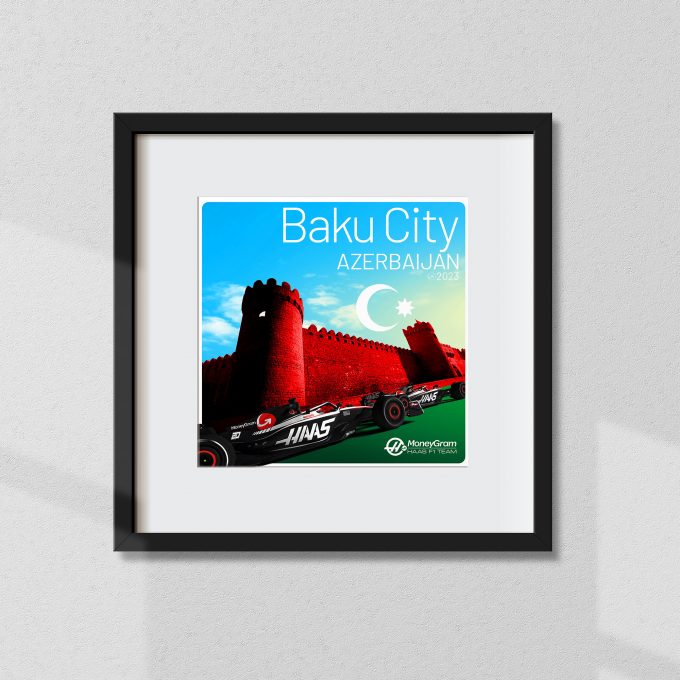 Azerbaijan 2023 Haas F1 Poster