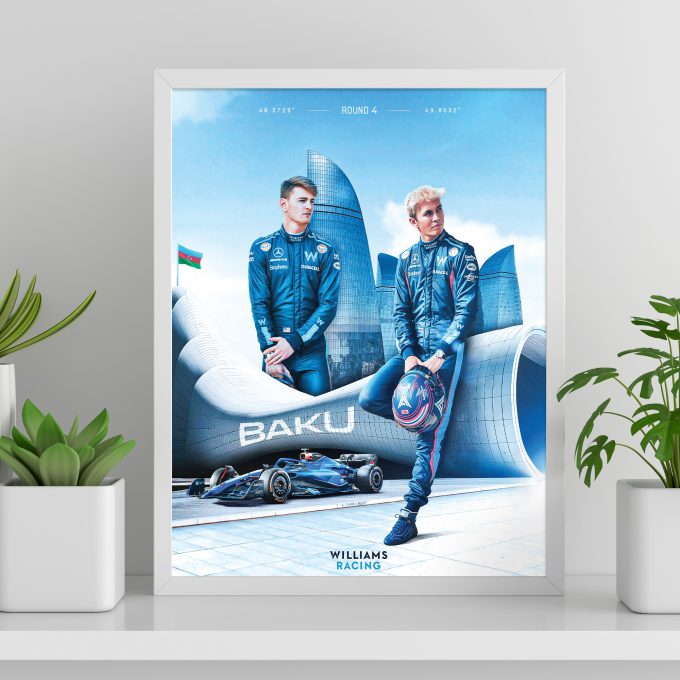 Azerbaijan 2023 Williams F1 Poster