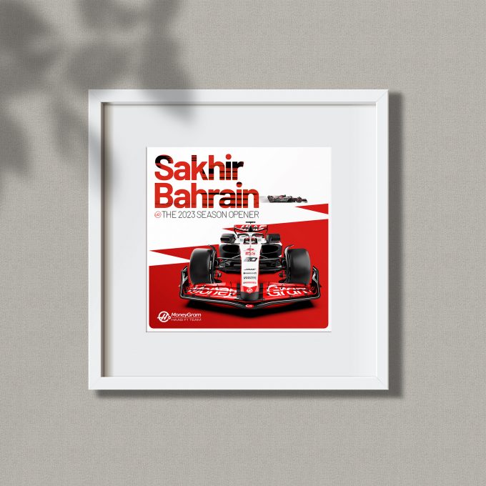 Bahrain 2023 Haas F1 Poster