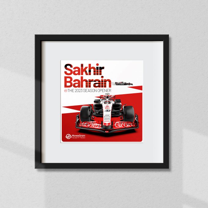 Bahrain 2023 Haas F1 Poster