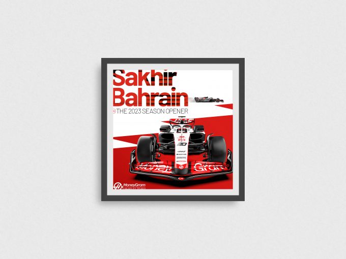 Bahrain 2023 Haas F1 Poster