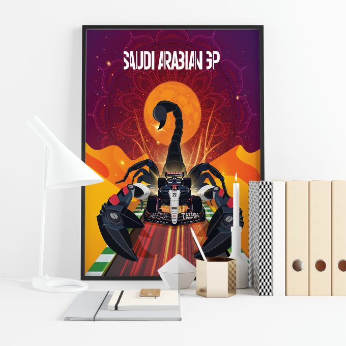 Saudi Arabia 2023 Alpha Tauri F1 Poster