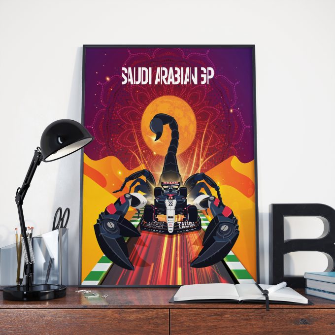 Saudi Arabia 2023 Alpha Tauri F1 Poster