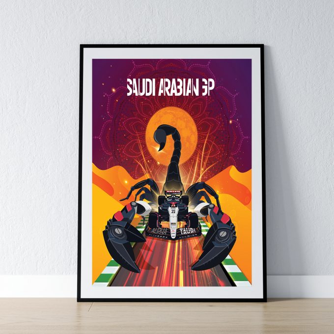 Saudi Arabia 2023 Alpha Tauri F1 Poster