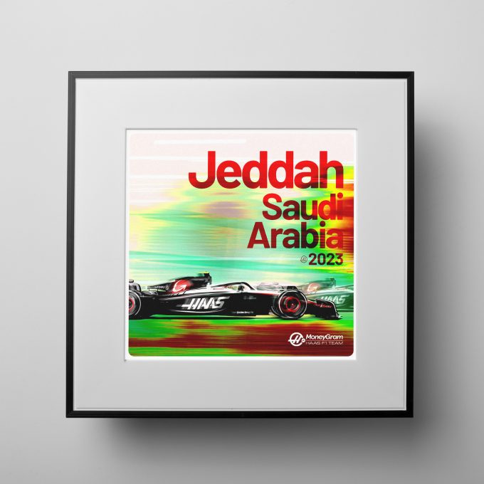 Saudi Arabia 2023 Haas F1 Poster