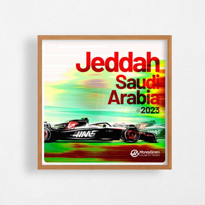 Saudi Arabia 2023 Haas F1 Poster