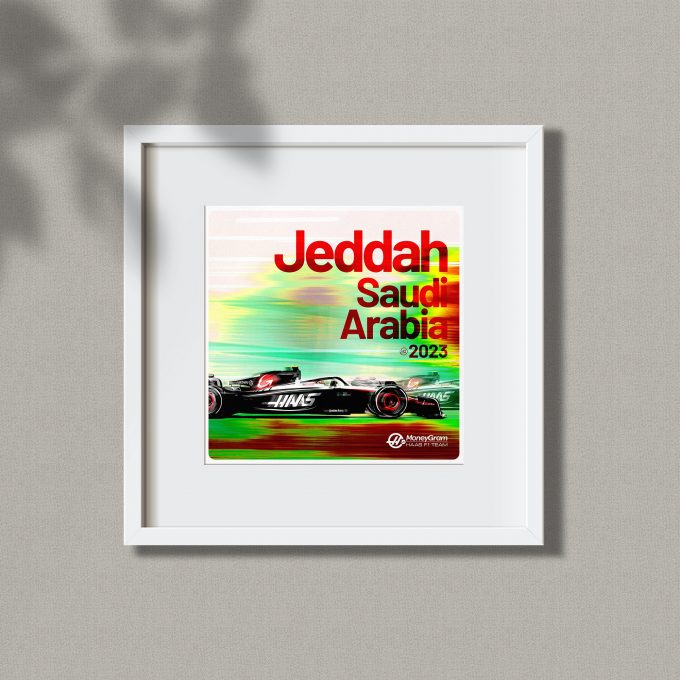 Saudi Arabia 2023 Haas F1 Poster