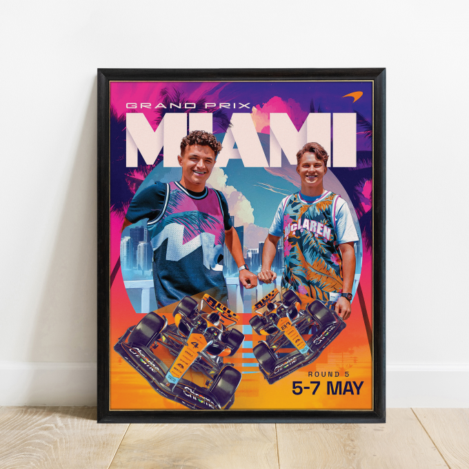Miami 2023 McLaren F1 Poster