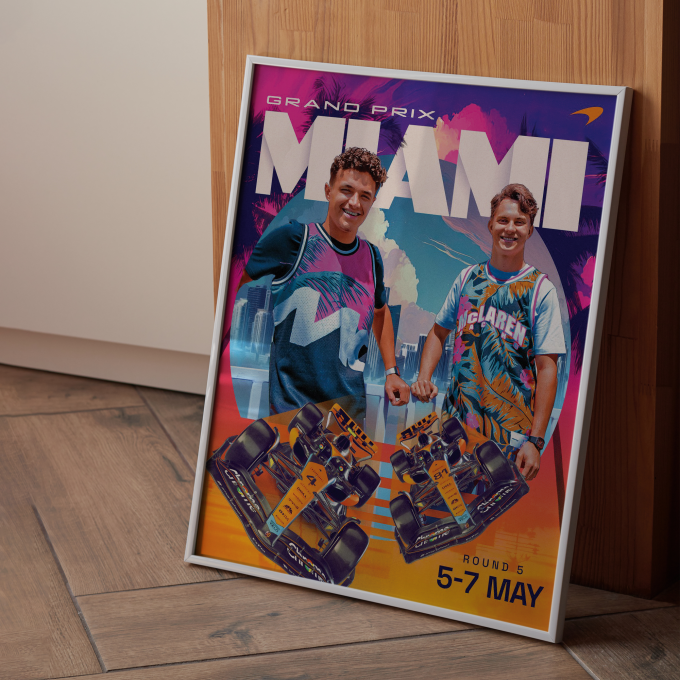Miami 2023 McLaren F1 Poster