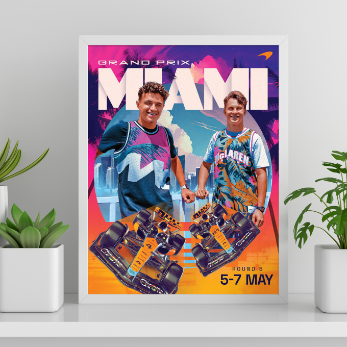 Miami 2023 McLaren F1 Poster